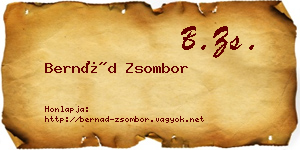 Bernád Zsombor névjegykártya